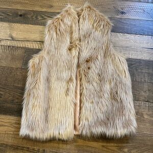BCBGeneration Women’s Faux Fur Vest in Light Brown, Size Small